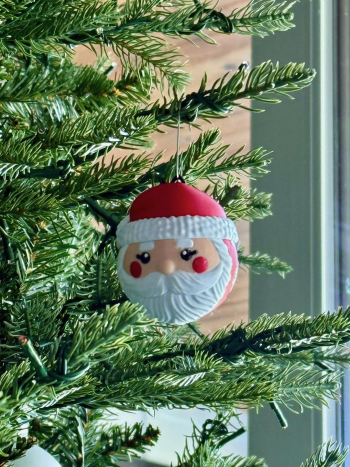 Santa or reindeer 3d printed ornament